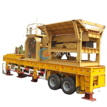 wheel type used mobile crushing plant movable rock crusher station